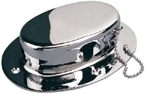 CHROME BRASS CHAIN DECK PIPE W/CHAIN (SEA-DOG LINE) Up to 1"