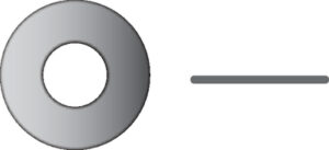 FLAT WASHERS (SEACHOICE) #4, .032" Thick
